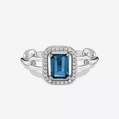 anel de prata com topázio london